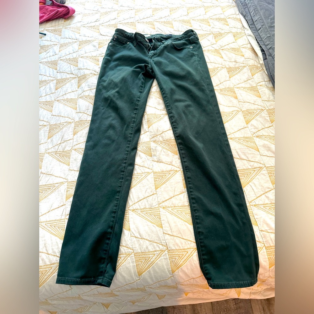 Adriano Goldschmidt The Stilt Cigarette Jean - Hunter Green - 27R